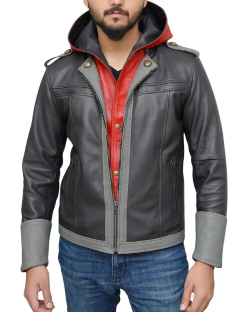 Sora Kingdom Hearts 4 Hooded Leather Jacket