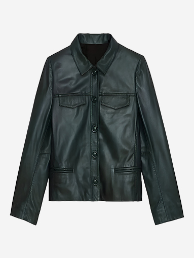 The Life List 2025 Sofia Carson Leather Black Jacket