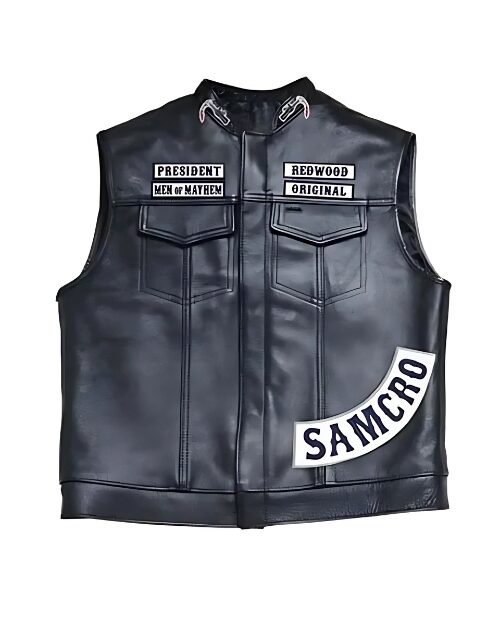 Sons of Anarchy Charlie Hunnam Black Vest