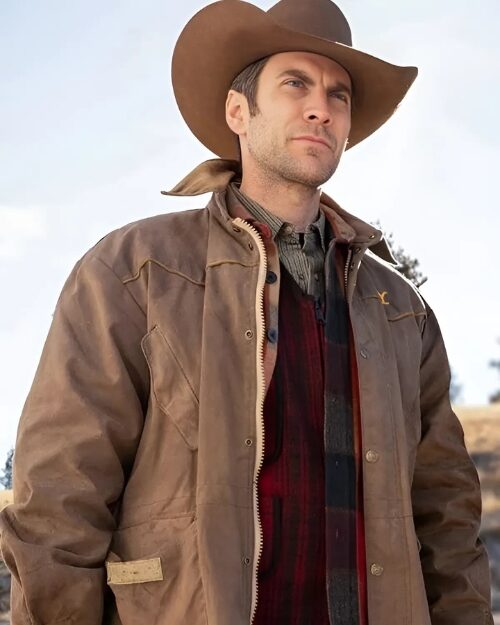 Yellowstone Jamie Dutton Leather Brown Jacket