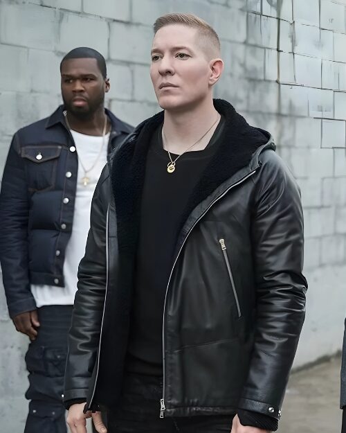 Tommy Egan Power Black Shearling Leather Jacket