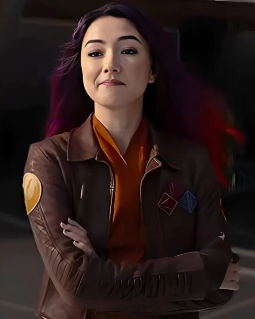 Natasha Liu Bordizzo Ahsoka 2023 Brown Leather Jacket