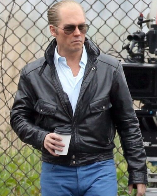 Black Mass Whitey Bulger Leather Jacket