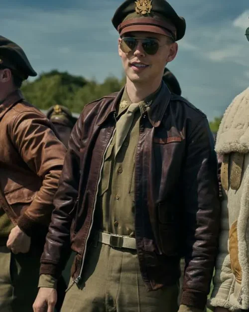 Masters of the Air 2024 Austin Butler Leather Jacket