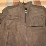 Cafe Racer Men’s Distressed Black Stand Up Collar Leather Jacket