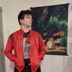 Red Akira Shotaro Kaneda Capsule Logo Pill Biker Bomber Faux Leather Jacket