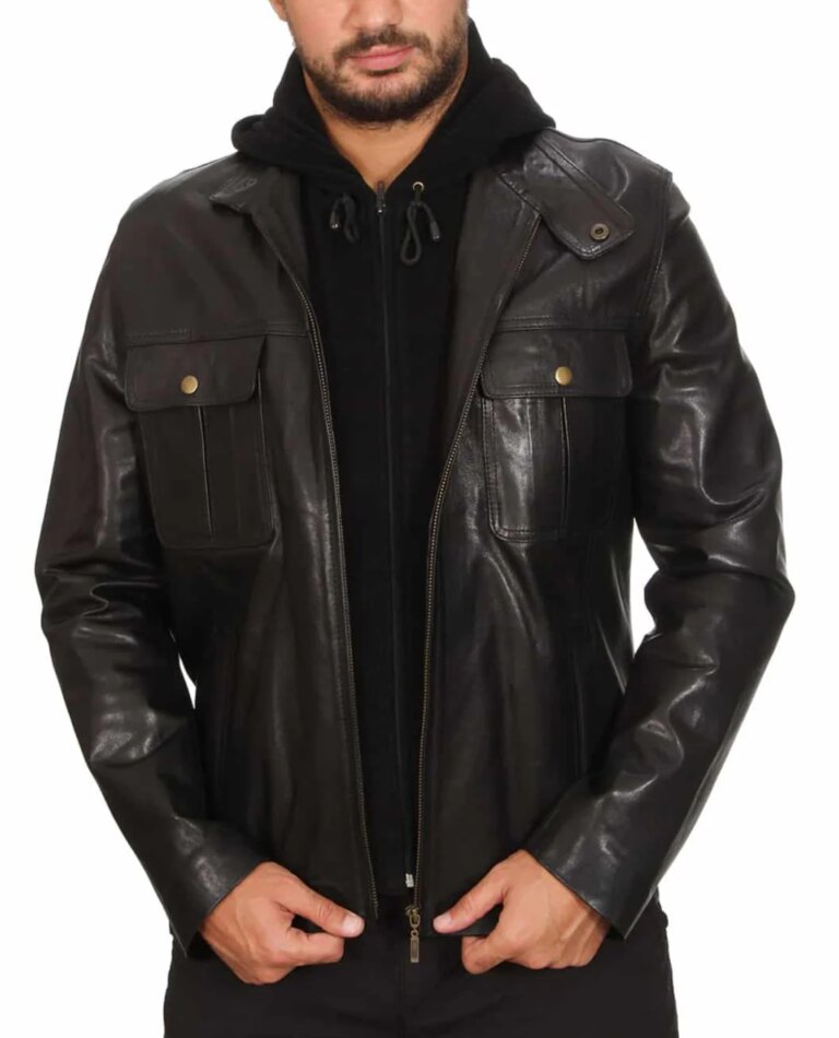 Comet-Black-Detachable-Hooded-Leather-Jacket-3