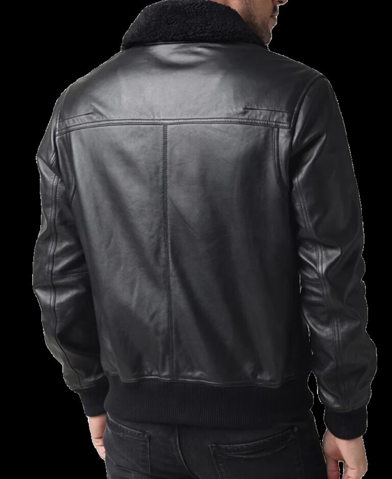 Essence-Black-Leather-Bomber-Jacket-3