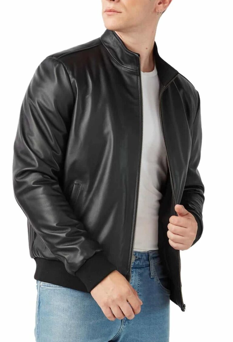 Genesis-Black-Leather-Bomber-Jacket-4