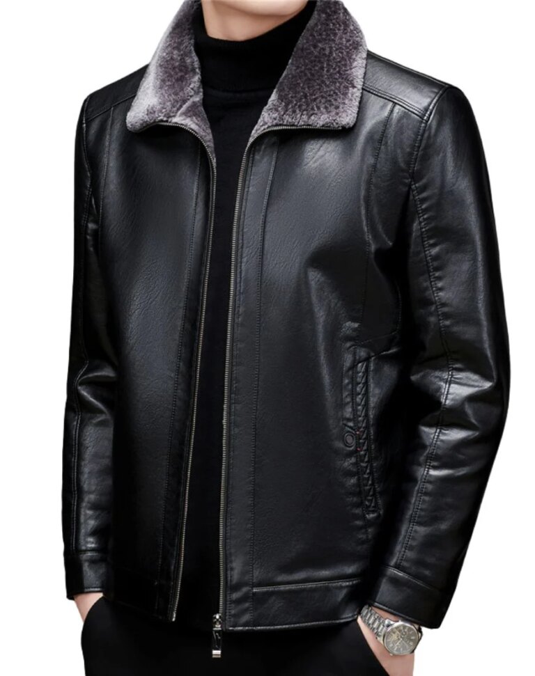 Men_sTimberlineBlackFauxShearlingLeatherJacketfront