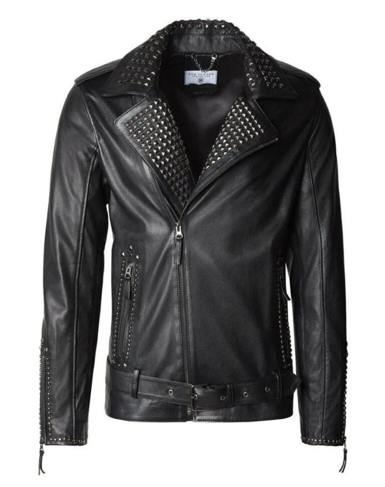Men_sVeroBlackStuddedBikerLeatherJacketfront1