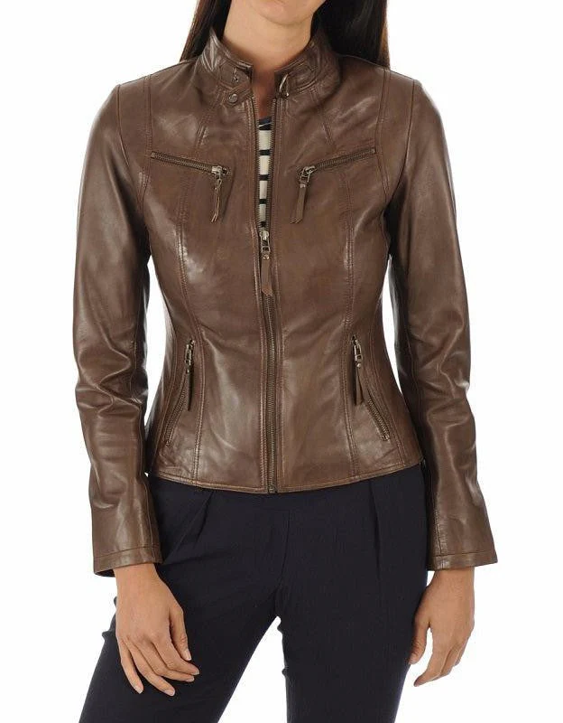 Mirage-Brown-Leather-Biker-Jacket