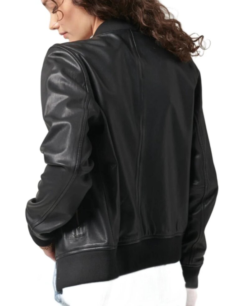 Vanilla-Black-Leather-Bomber-Jacket-2