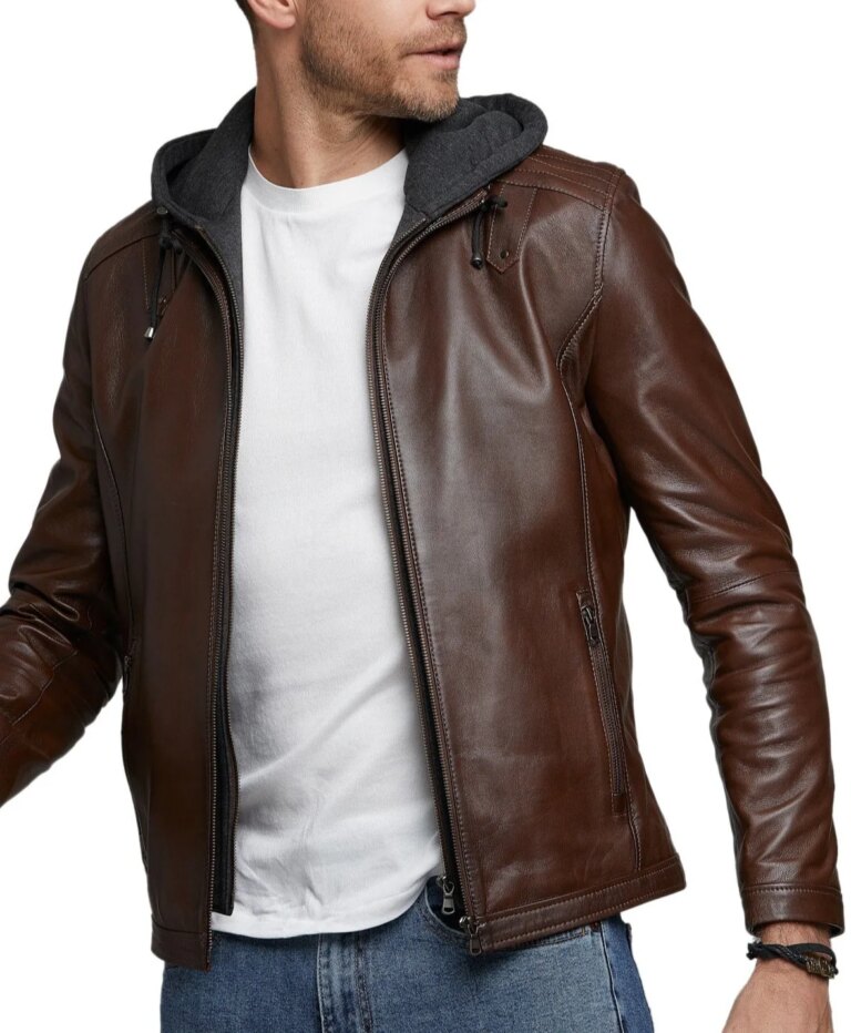 Volt-Brown-Detachable-Hooded-Leather-Jacket-5