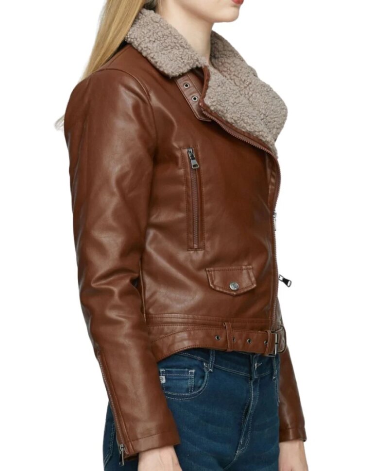 Women_sAriannaFauxShearlingBrownBikerLeatherJacketSide