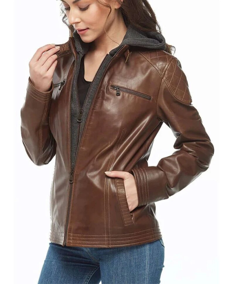 Women_sBlissBrownHoodedLeatherJacketside