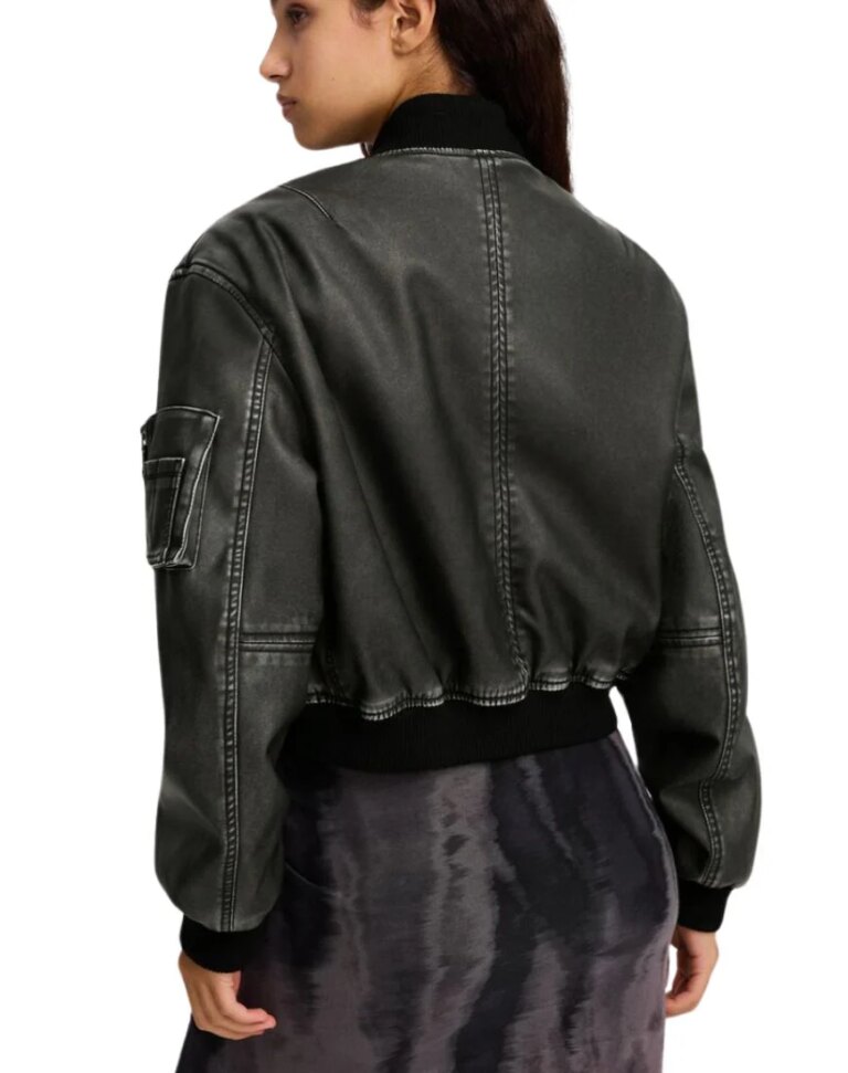 Women_sFelineVintageBlackBomberLeatherJacketback