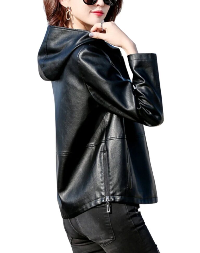 Women_sGemmaBlackHoodedLeatherJacketside
