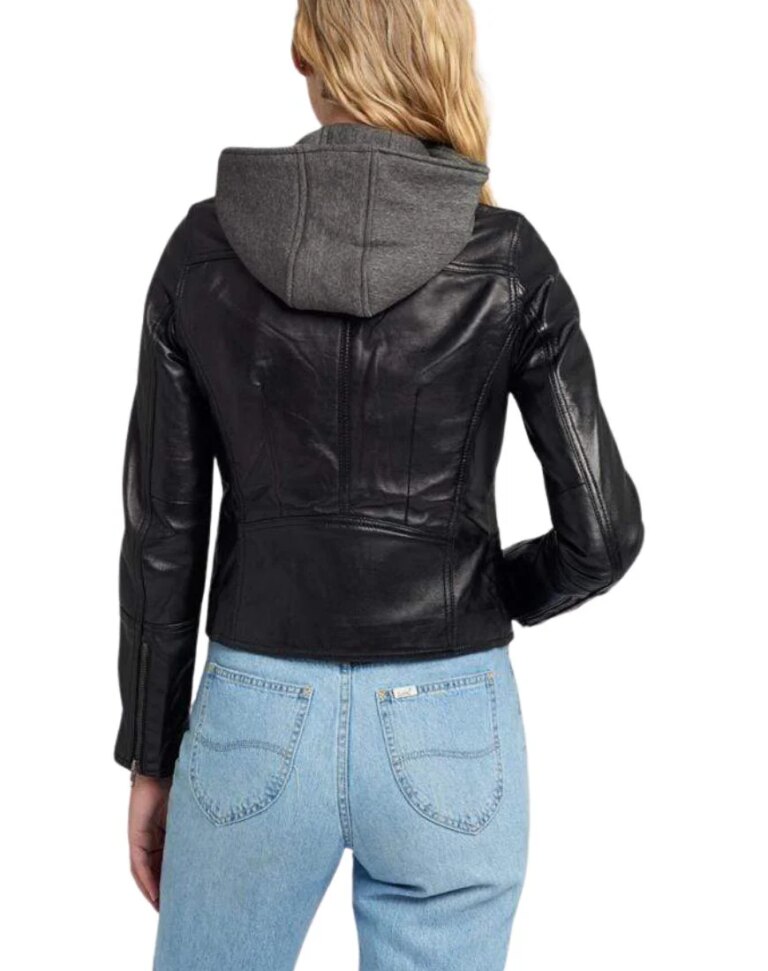 Women_sHavenBlackRemovableHoodedLeatherJacketback