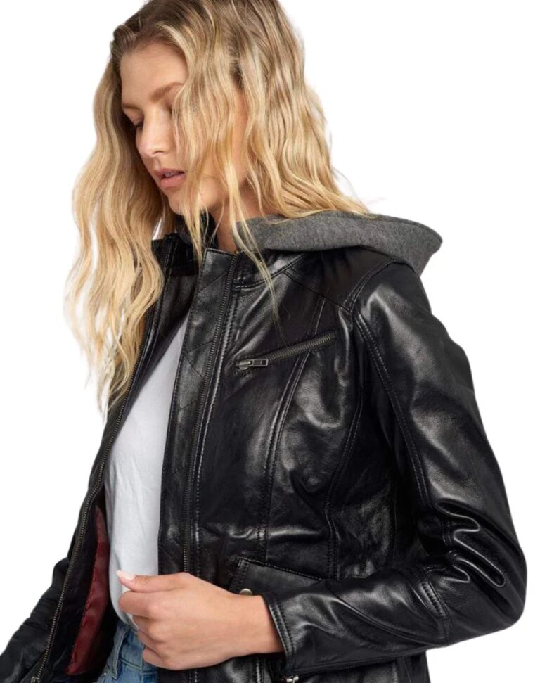 Women_sHavenBlackRemovableHoodedLeatherJacketfront3