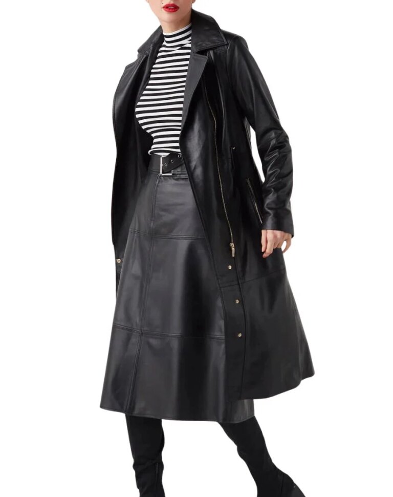 Women_sMystereBlackLeatherTrenchCoatfront3