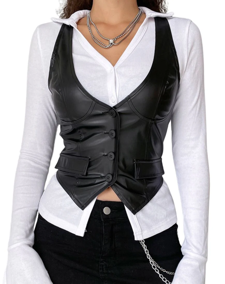Women_sPerleBlackLeatherVestfront