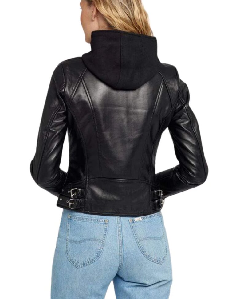 Women_sShieldBlackRemovableHoodedLeatherJacketback
