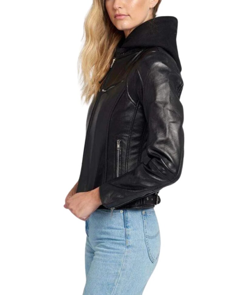 Women_sShieldBlackRemovableHoodedLeatherJacketside2