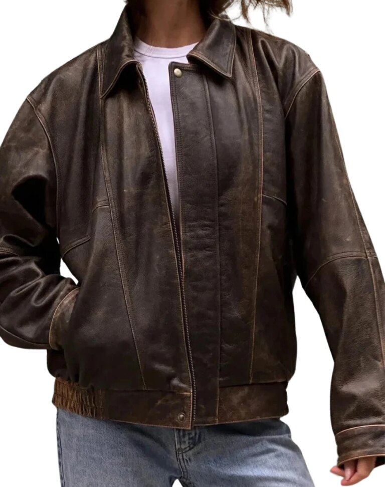 Women_sSolaceVintageBrownBomberLeatherJacketfomt4
