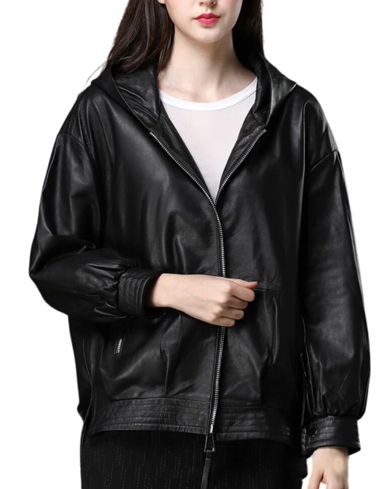 Women_sVeraBlackHoodieLeatherJacketfront2